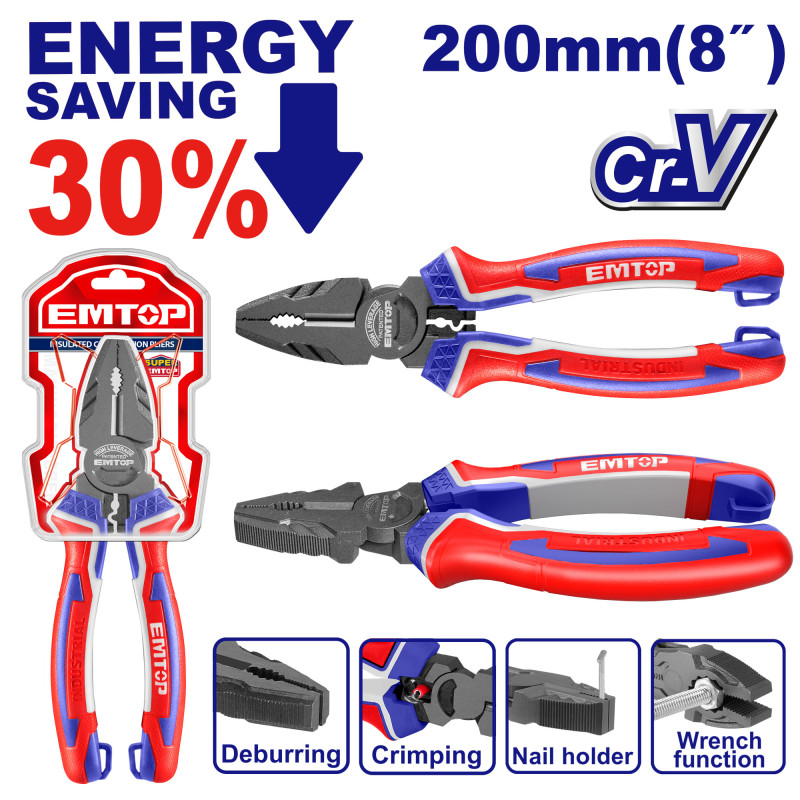 High Leverage Combination Plier 8"