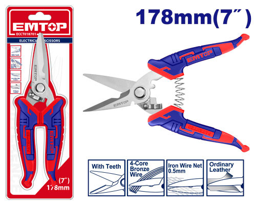 Electrician's scissors 7"